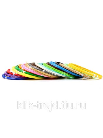 Пластик ABS-20 для 3D ручек (по 10м. 20 цветов в коробке)