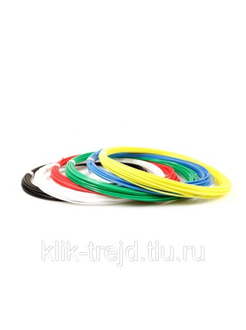 Пластик KID-6 для 3D ручек (по 10м. 6 цветов в коробке)