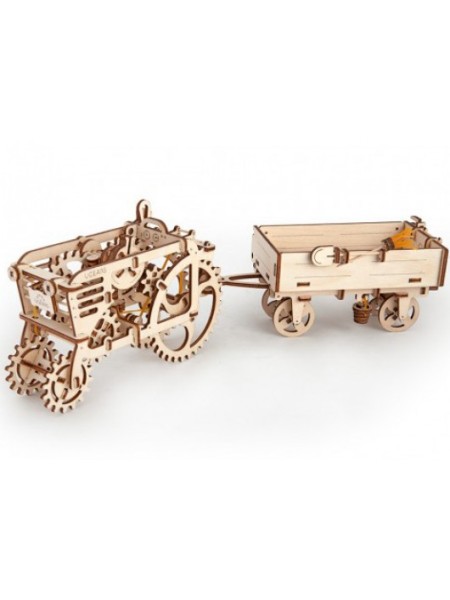 Сборная модель Ugears Прицеп к трактору
