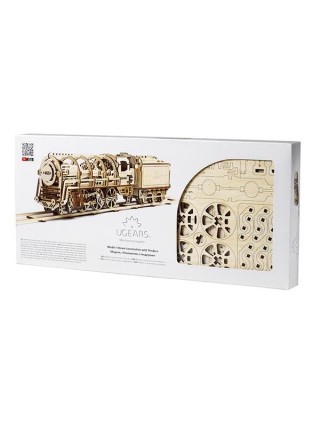 Сборная модель Ugears Локомотив с тендером