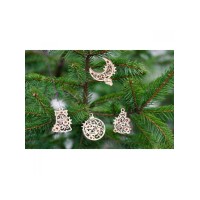 Сборная модель Ugears Фиджет Рождественские. 4 шт.