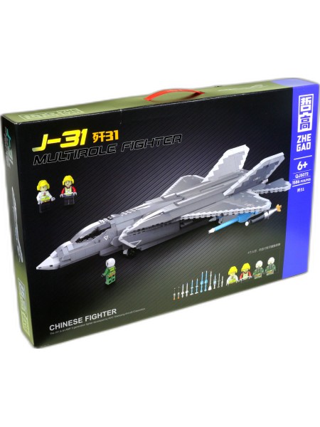 Конструктор ZheGao QJ5072 Китайский ударный истребитель J-31 Кречет