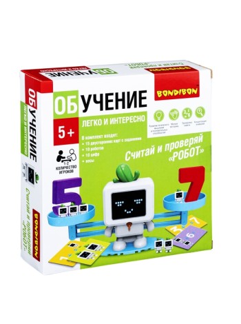 Считай и проверяй Робот Обучающая игра Bondibon