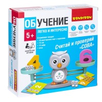 Считай и проверяй Сова Обучающие игры Bondibon