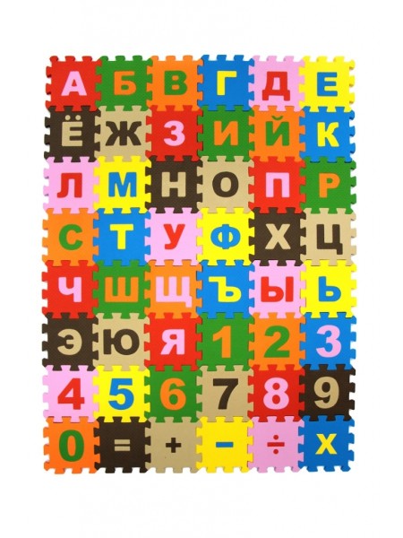 Буквы и цифры (48 пазлов) Мягкий пол ECO COVER