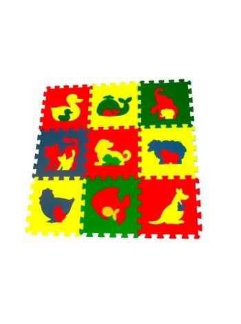 Животные (9 пазлов, 33×33 см) Мягкий пол ECO COVER