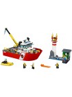 Конструктор KING 40019 Пожарный катер, совместим с LEGO CITY 60109 KING