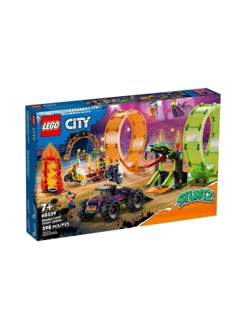 Конструктор LEGO City 60339 Трюковая арена «Двойная петля»