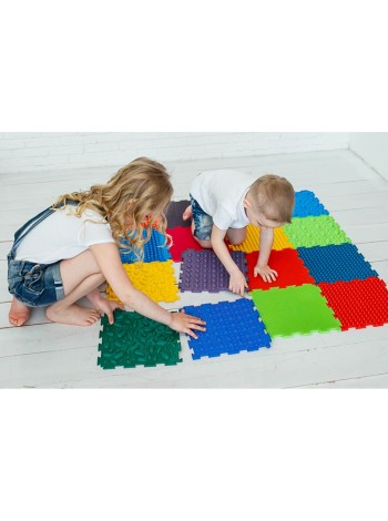 МИКС 16 пазлов Ортопедичский массажный коврик ОРТО