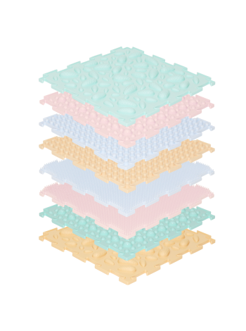 ШИШКИ пастельные цвета Набор 8 ПАЗЛОВ ОРТОПЕДИЧЕСКИЙ МАССАЖНЫЙ КОВРИК ОРТО